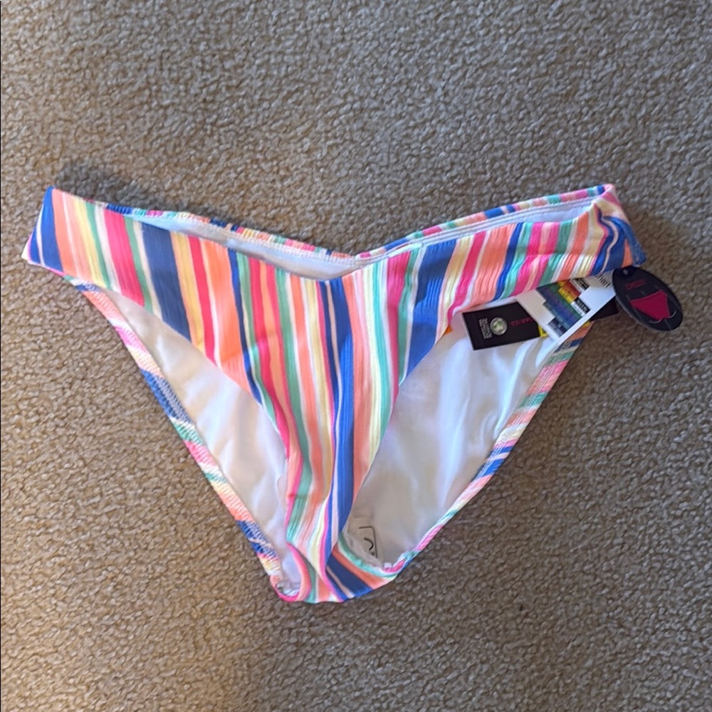 Colorful Striped Bikini Bottom
